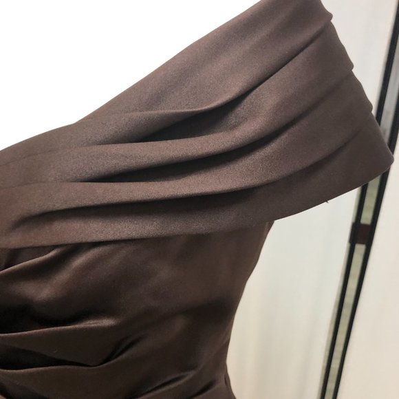 NEW 2-Piece Espresso Mother of the Bride/Groom Formal Holiday Dress SIZE 8 - Picture 5 of 12